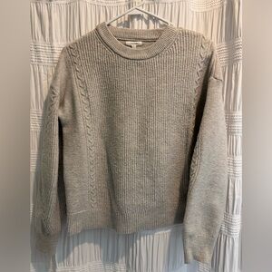 Maurices Light Gray Cable Knit Sweater